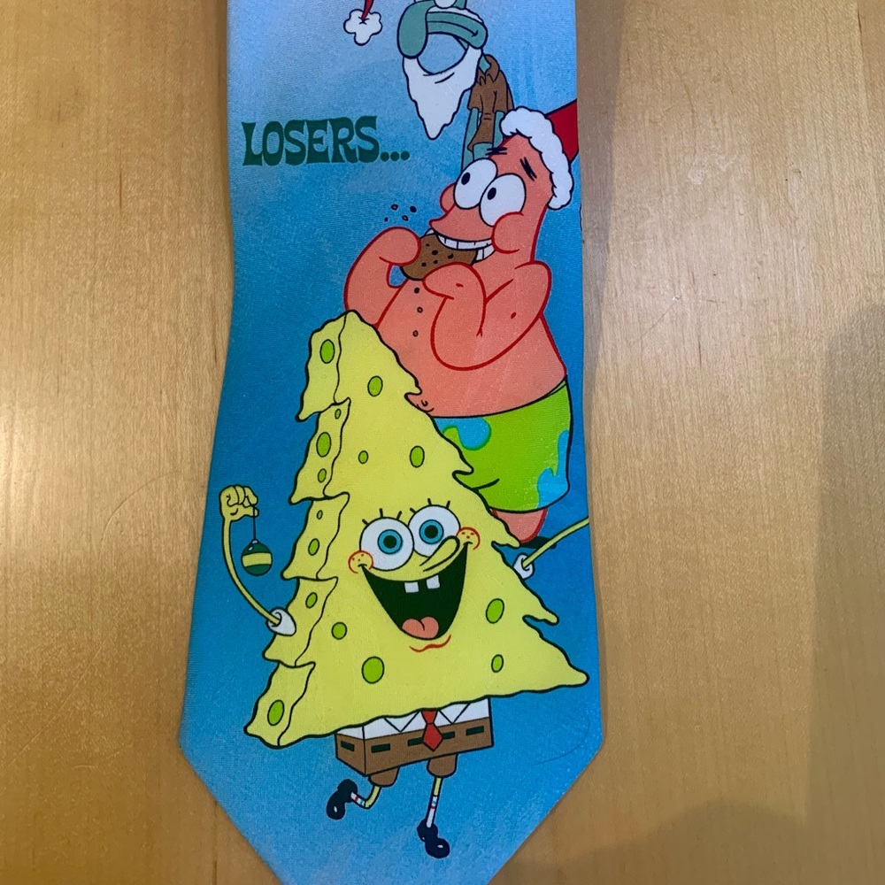 NWT! Sponge Bob Square Pants VINTAGE Christmas Tie